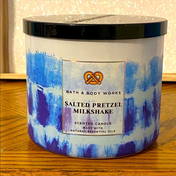 Bath & Body Works Other - 🔥RARE SALTED PRETZEL MILKSHAKE 3 wick CANDLE NEW